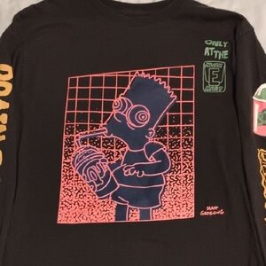 Black Simpsons Graphic Long Sleeve Tee